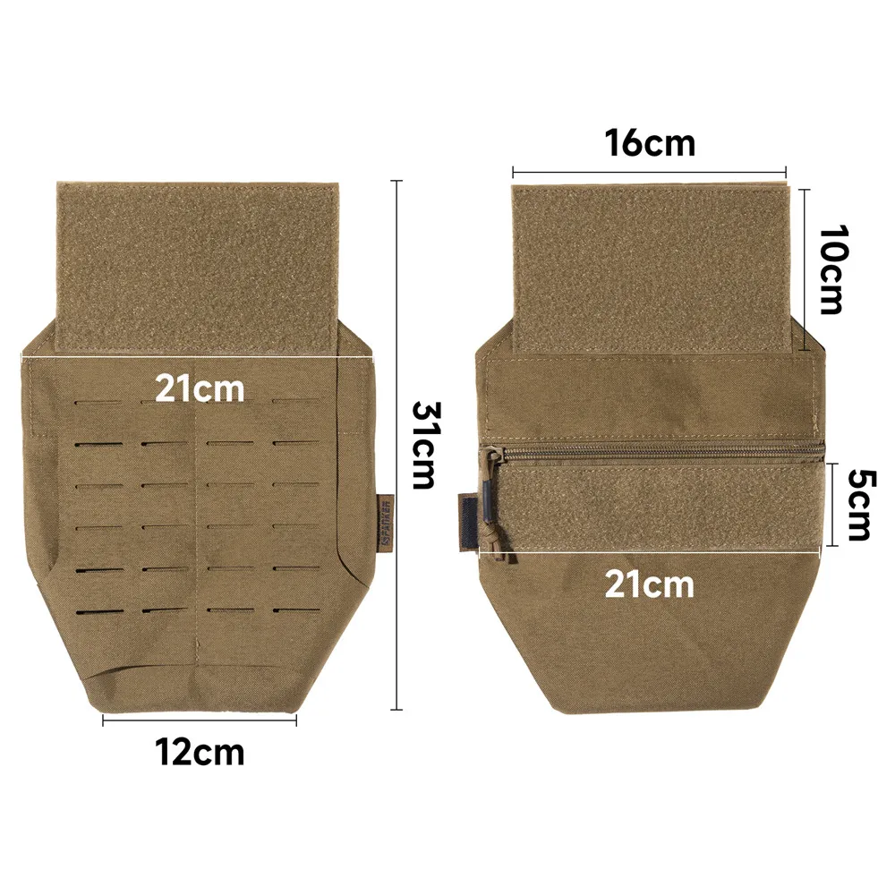 Tactical Molle Magazine Dump Pouch Protect Carrier Plate Pouch Magic Tape Vest Accessories Bag Belt Fanny Outdoor Pouch 2