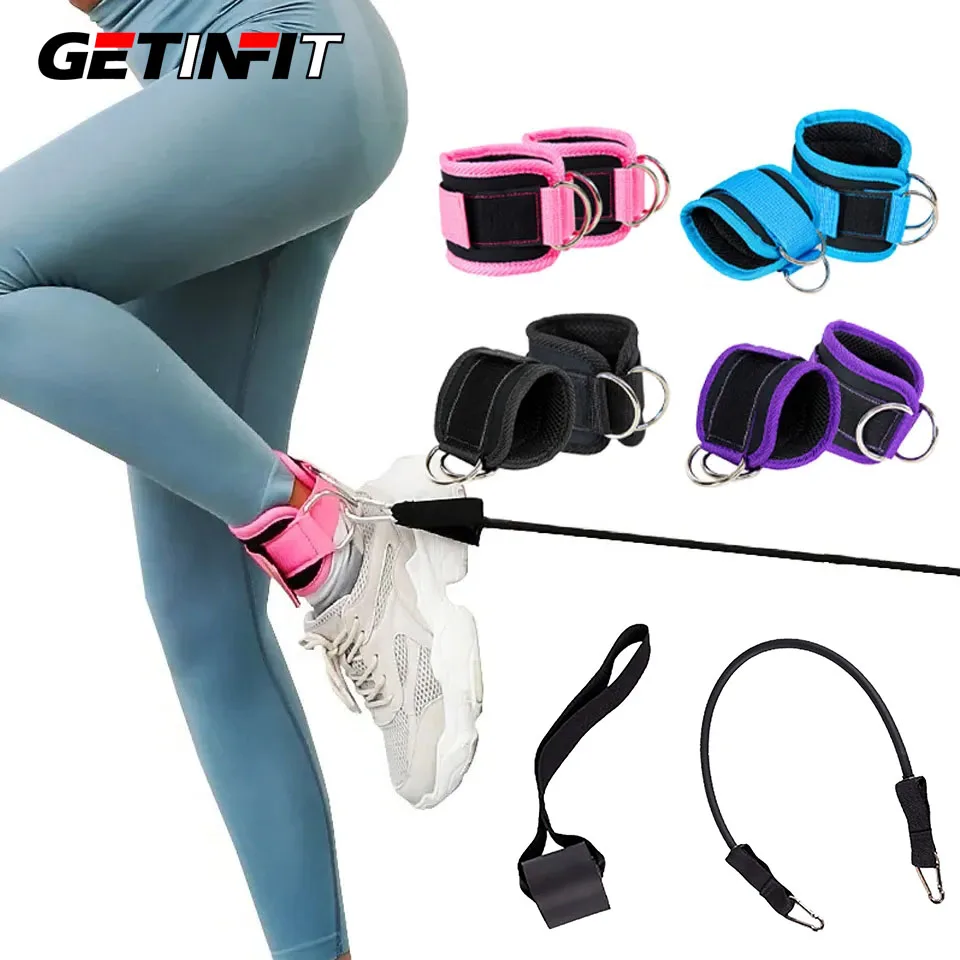 

Adjustable Foot Support Ankle Straps Double D-Ring Padded Cuffs Ankle Sport Safety Abductors Weight Leg Training Brace Support