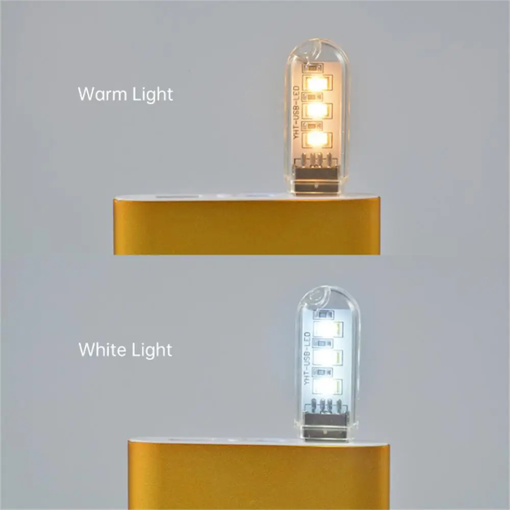 Mini Portable USB LED Book Light DC5V 3leds 8leds For Power Bank PC Laptop Notebook