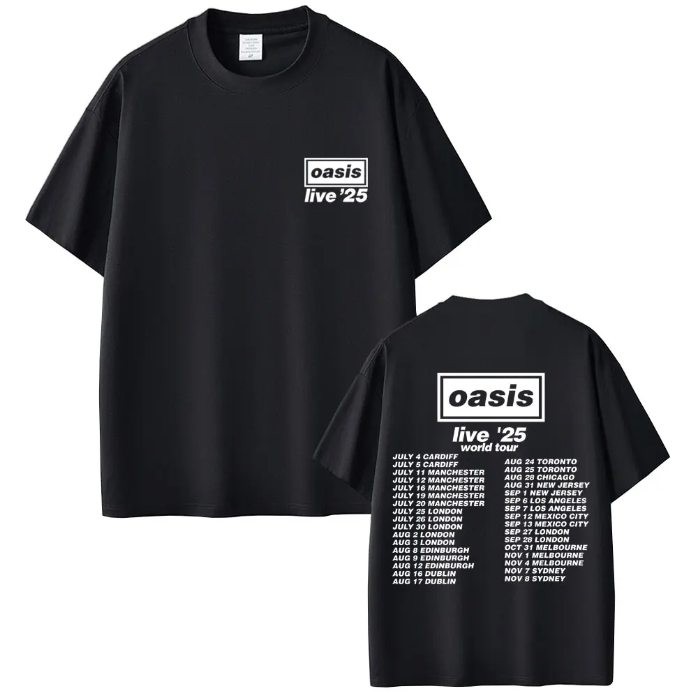 oasis Los Angeles T-shirt M 黒 Vintage Oasis Band Tee Rare Shirt Jersey Black Hype Over