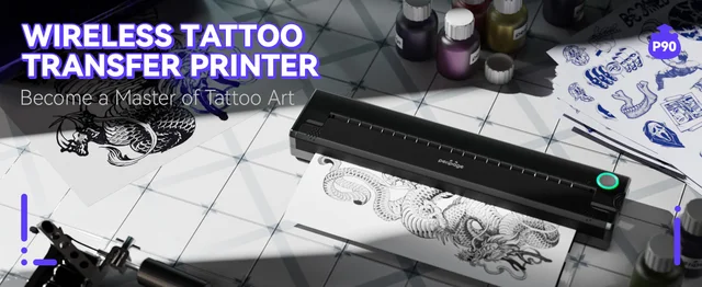 Tattoo タトゥープリンター　サーマルプリンター　美品　ワイヤレス PeriPage P90 ワイヤレスタトゥー転写ステンシルプリンター