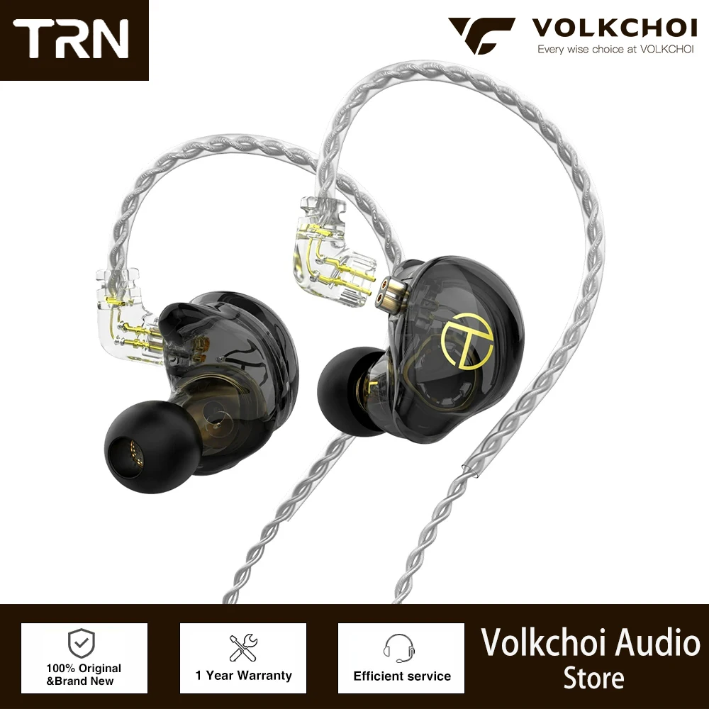 Наушники TRN ST2 HIFI 1BA + 1DD, гибридная технология, наушники-вкладыши с басами, Спортивная гарнитура с шумоподавлением MT3 ST5