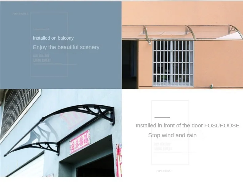 Description Picture 4 of itemModern Aluminum Alloy Awning for Outdoor Rain and Sun Protection Design Awnings Creative Household Awning for Vegetable Plot
