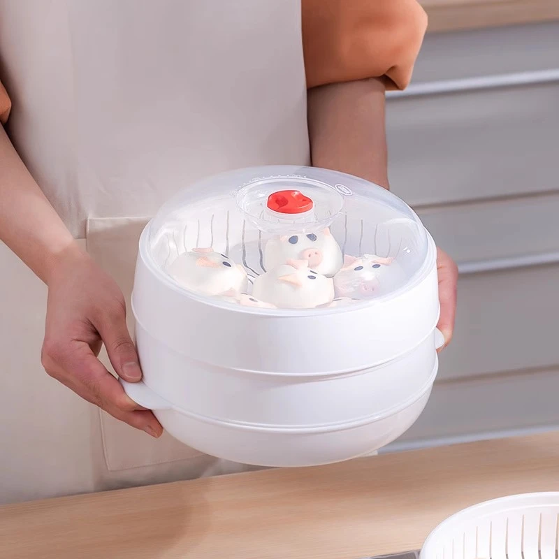 Microwave Steamer food-grade Dish Heating Steamer Box Steamed Steamed Bun multi-function Box microwave oven box