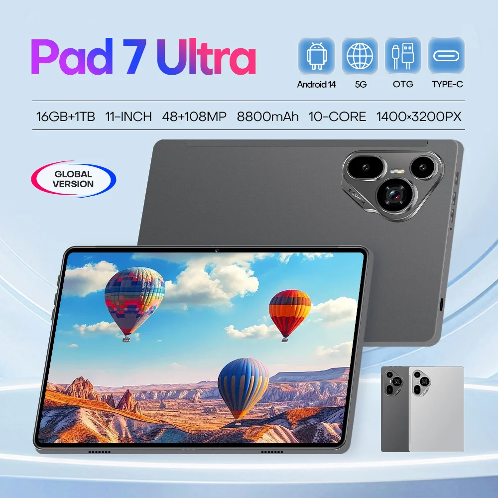 2025 Original Mi Global Tablets Pad 7 Ultra Android PC 16GB+1TB 8800mAh 5G Dual SIM WIFI 4K HD Screen Bluetooth Network Tablet 2
