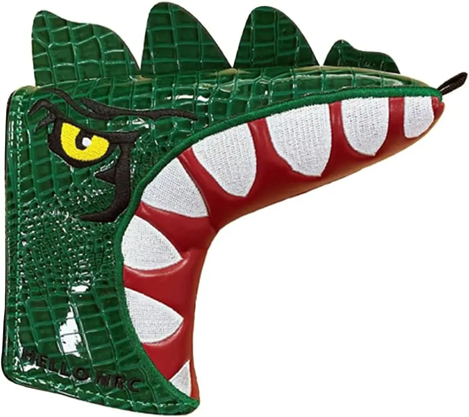 Scott Edward Funny Golf Putter Headcover Magnetic Golf Blade Putter Cover Chiusura In Pelle Tyrannosaurus Rex Pattern,1 Pz