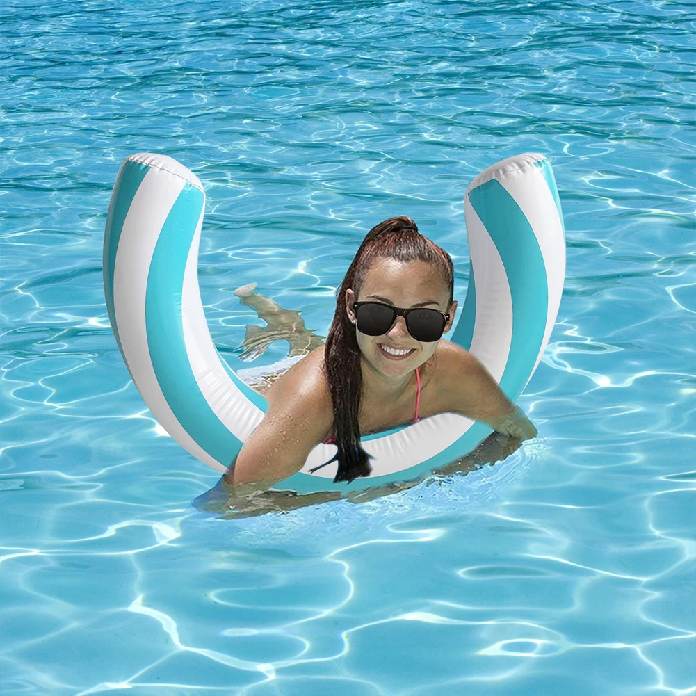 U Shape Inflatable Buoyancy Stick High Buoyancy Pool Noodle Leakproof Portable Entertainment Lounger Pool Accessories for Summer