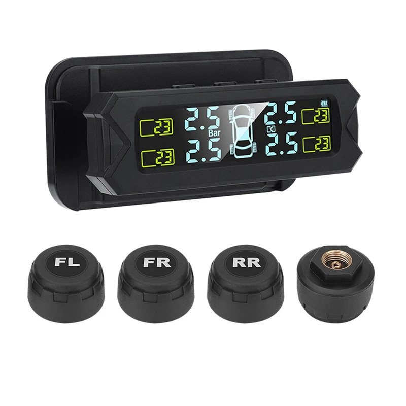 

Система контроля давления в шинах Tpms на лобовом стекле, беспроводной монитор давления в шинах с 4 датчиками, детали для автомобиля