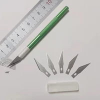 Engraving Non-Slip Metal Scalpel Knife Kit + 50/20/10/5pcs #11 Blades Cutter Craft Knives for Mobile Phone PCB Repair Hand Tools 2