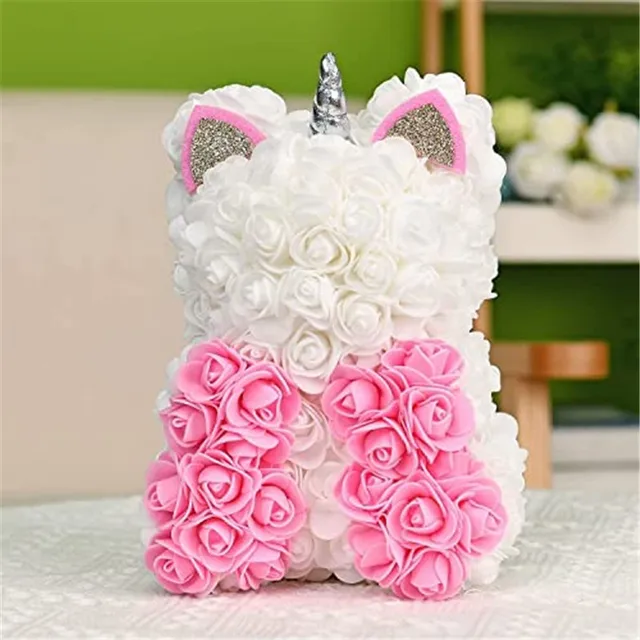 2022 New Rose Bear Artificial Flower Bear Gift for Girlfriend Mom Valentine s Day Party Anniversary