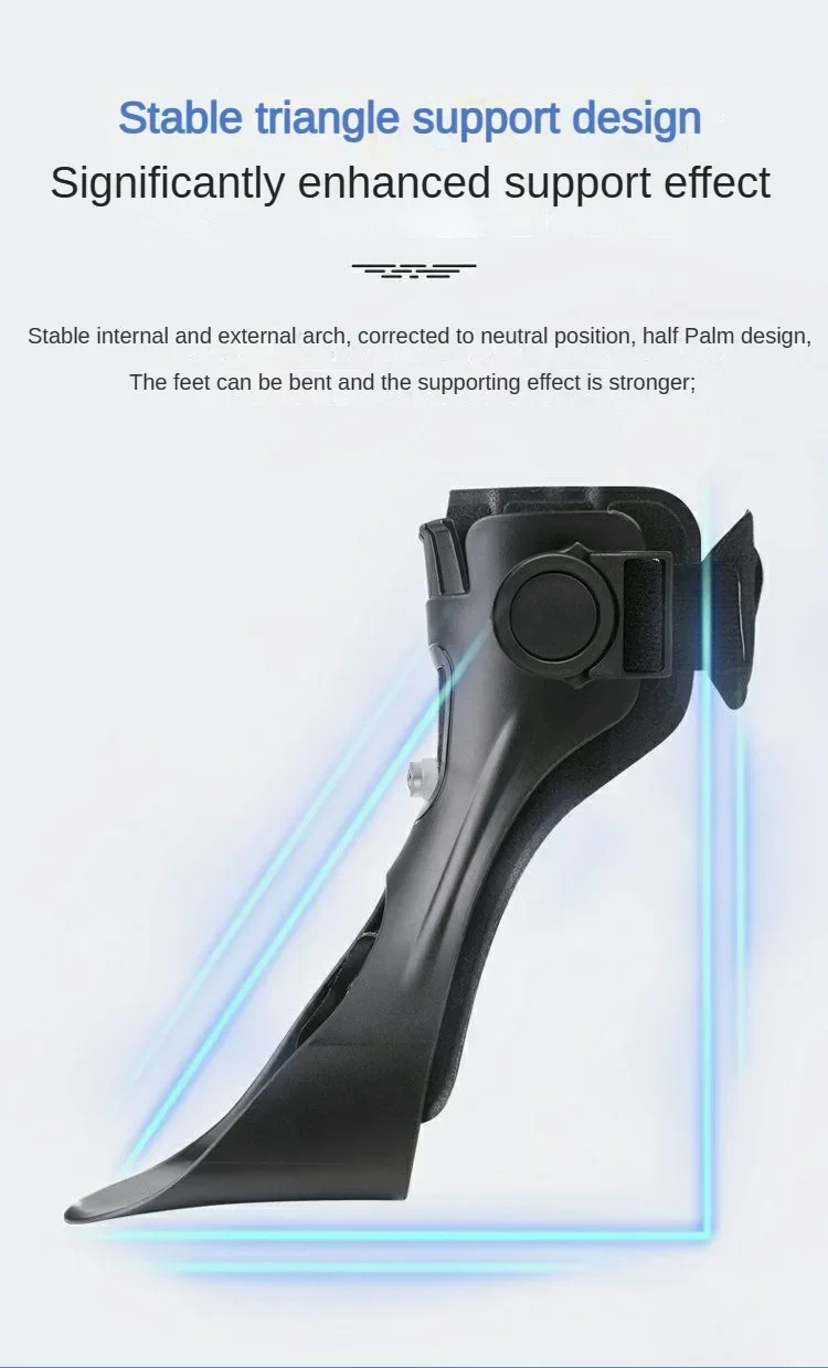 Drop-Foot-Orthese AFO Knöchelstütze mit komfortabler, verstellbarer Schnalle für Hemiplegie, Schlaganfall, Schuhe, Gehen – Detail 6
