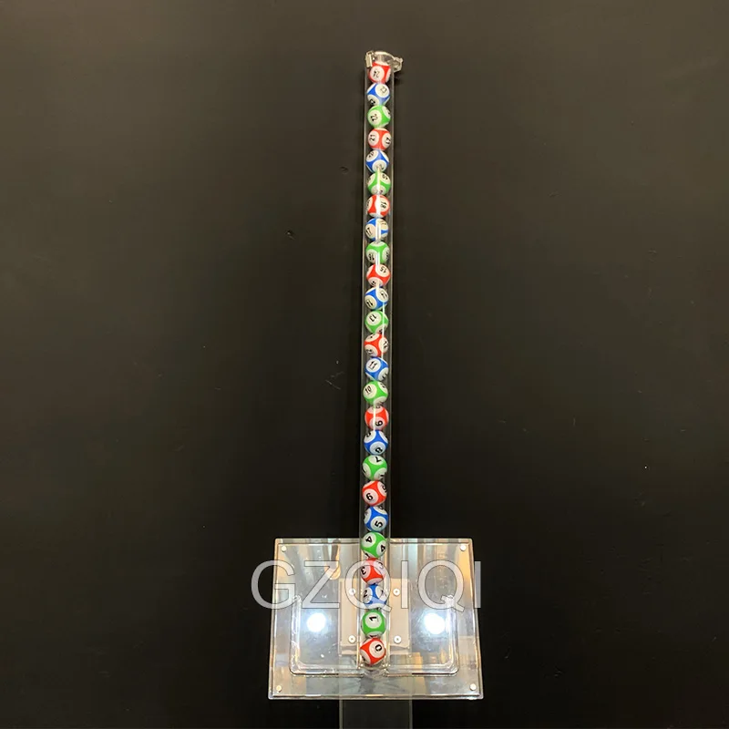 Tubular acrylic ball box lottery bingo game set