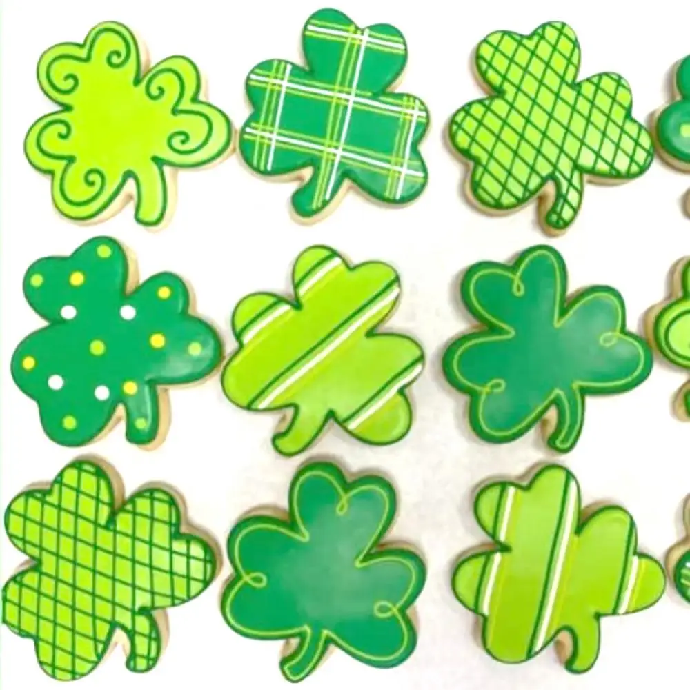 Three Leaf / Four-leaf Cookies Mold Patrick Section Irish Festival Parties Household Kitchen Baking Mold Cookie Cut Cookie Tools cookie cutter baking mold cookie mould