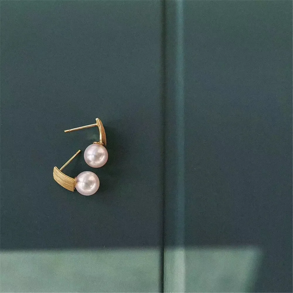 18K 금도금 진주 비즈 스터드 귀걸이 세팅 베이스, DIY 주얼리 제작 결과물 및 구성 요소 A110