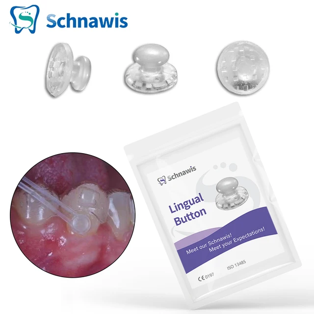 10Pcs Dental Orthodontic Bondable Hinge Tongue Tamers Bite Turbo Bite Opener Lingual Buttons Traction Hook Ortodoncia Materiales