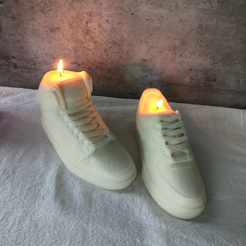 

Sneakers Candle Moulds Silicone Sporting Shoes Wax Mold Handmade Birthday Christmas Gift for Making Cake Accessories Table Decor