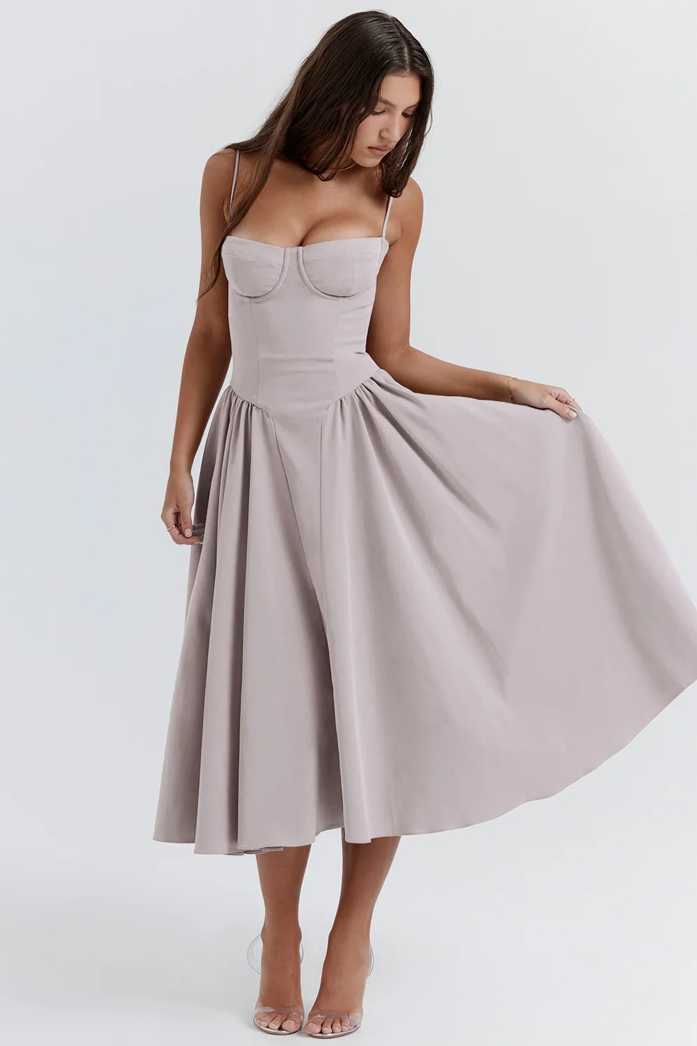 Elegant Solid Color Cocktail Dresses Charming Sleeveless Women Prom Gowns Sexy Sweetheart Tea Length Summer Skirts cocktail dress