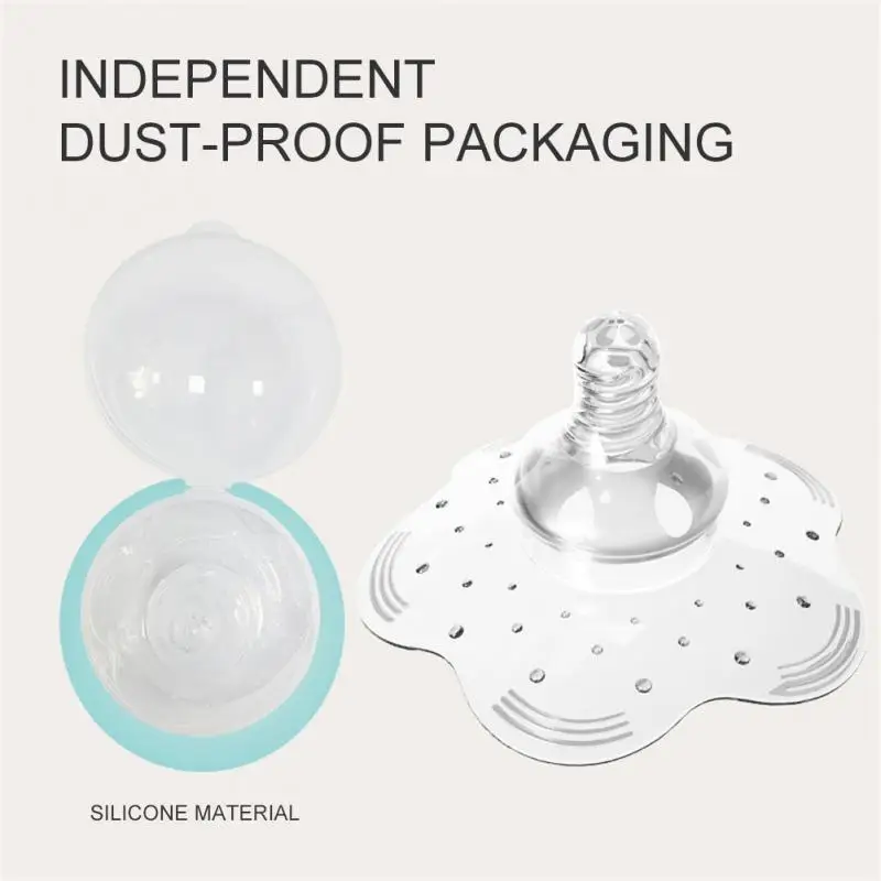 Breast Shield Anti-choking Milk Baby Product Breast Pads Anti Overflow Full Silicone Baby Care Nipple Shield Antibacterial 4