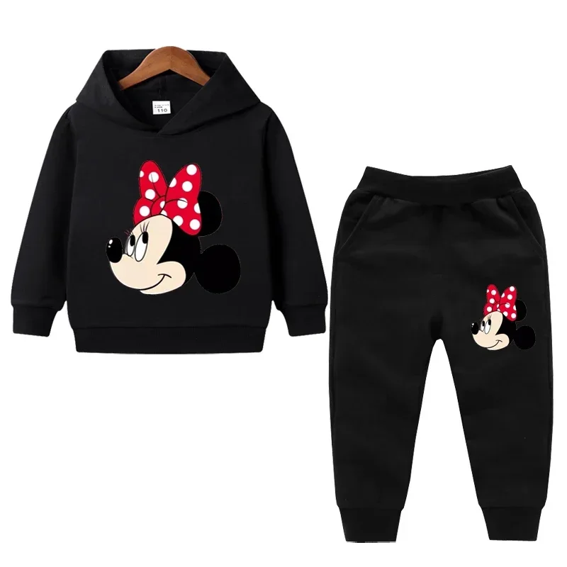 thumbnail image 1 of Traje de primavera y otoño para niñas de Disney, ropa para niñas pequeñas, sudaderas con capucha y pantalones deportivos, conjuntos de 2 piezas, chándal de moda para niños pequeños, 1 of 5