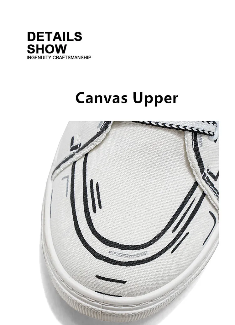 Description Picture 6 of itemClassic Fashion White Men's Skateboarding Sneakers Big Size 48 Breathable Canvas Shoes Men Espadrilles Chaussures De Skate Homme