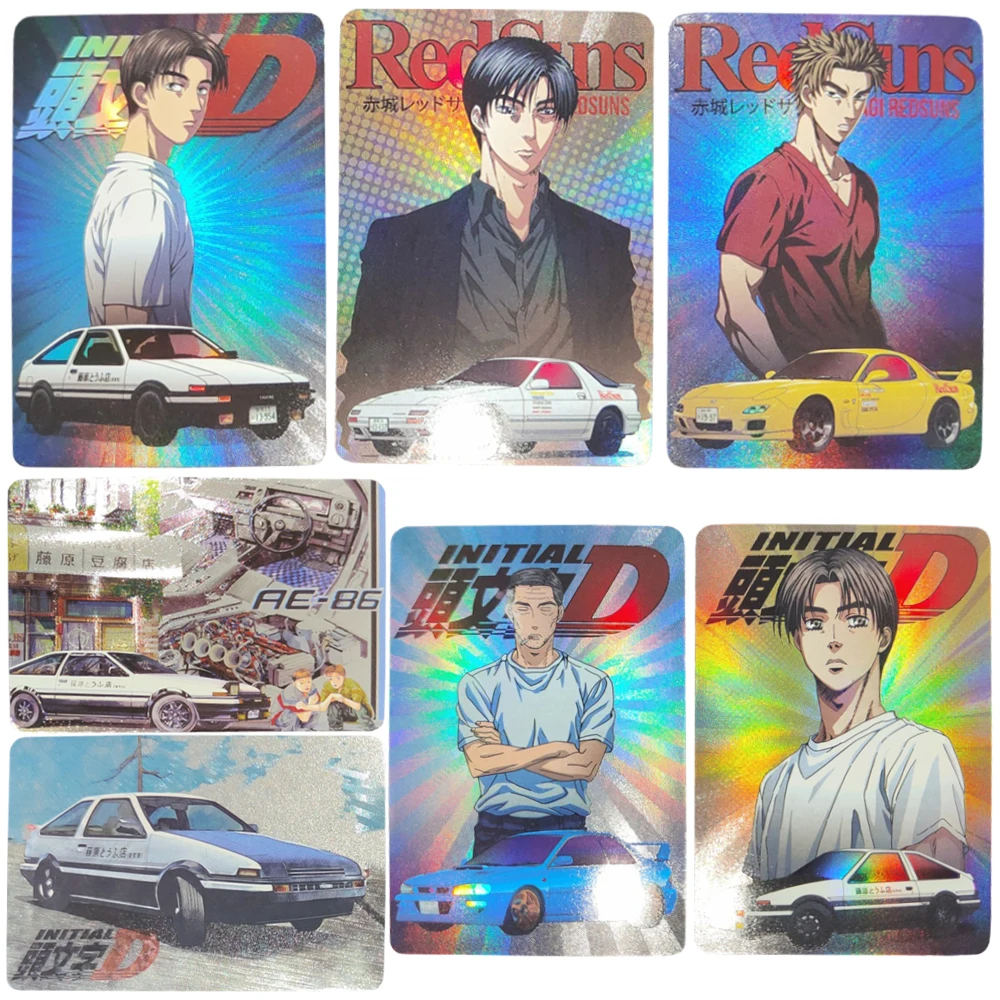 

3Pcs/set Initial D Flash Card Fujiwara Takumi Takahashi Keisuke Game Anime Collection Card Gift Toys