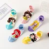 5 Pairs Disney Kids Socks Mesh Breathable Ice Thin Socks Summer Kawaii Cartoon Childrens Mid-calf Cotton Sock for Girls 2