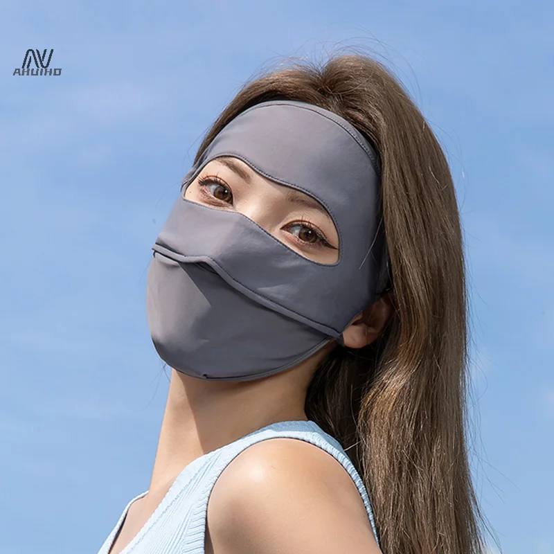 

Летняя дышащая бандана из ледяного шелка, с защитой от солнца на все лицо, наружный шарф-труба для пеших прогулок, охоты, езды на велосипеде, бега