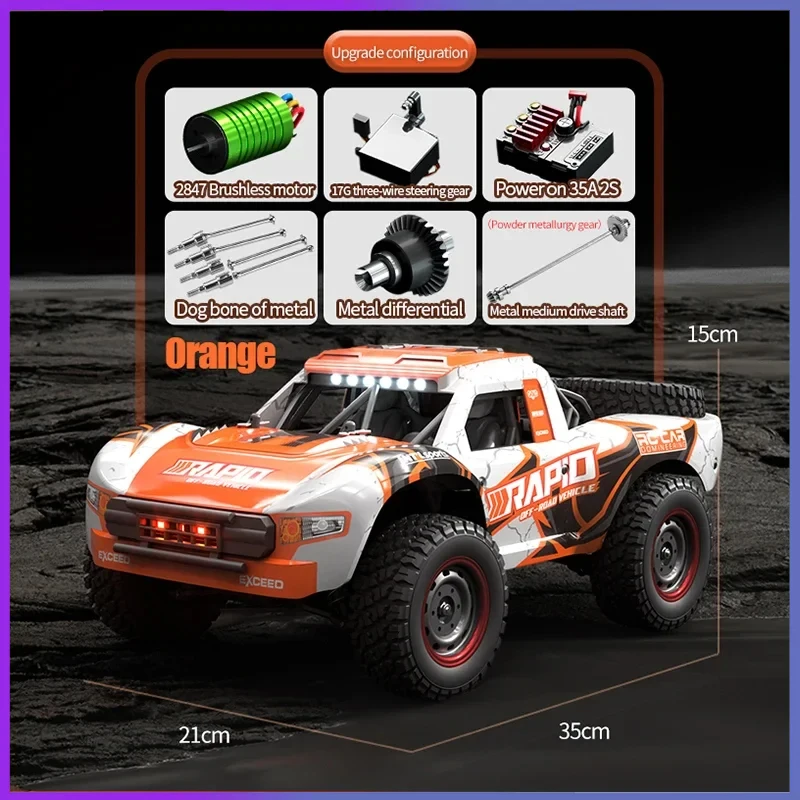Rc Car Off Road 4x4 50km/h or 70km/h High Speed Brushless Motor Monster Truck 1/16 Desert/Snow Racing Drift Cars Toys for Boys 5