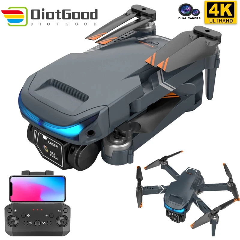 Новинка Дрон 4K двойная камера HD XT9 Wi-Fi FPV беспилотник для обхода препятствий