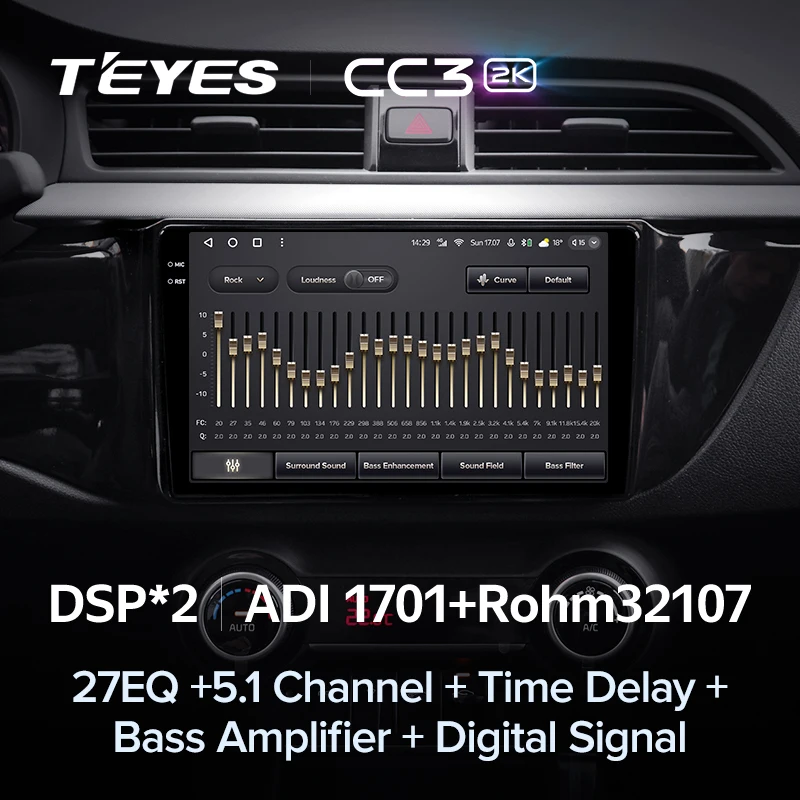 TEYES CC3 2K 자동차 라디오 멀티미디어 비디오 플레이어, 내비게이션 스테레오 GPS, 안드로이드 10, 기아 리오 4 2016 - 2020 용, 2din DVD 없음