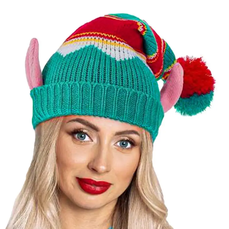 

Christmas Hats For Kids Winter Knitted Hat Unisex Christmas Winter Knitted Beanie Santa Hat Cold Weather Caps Fashion Skull