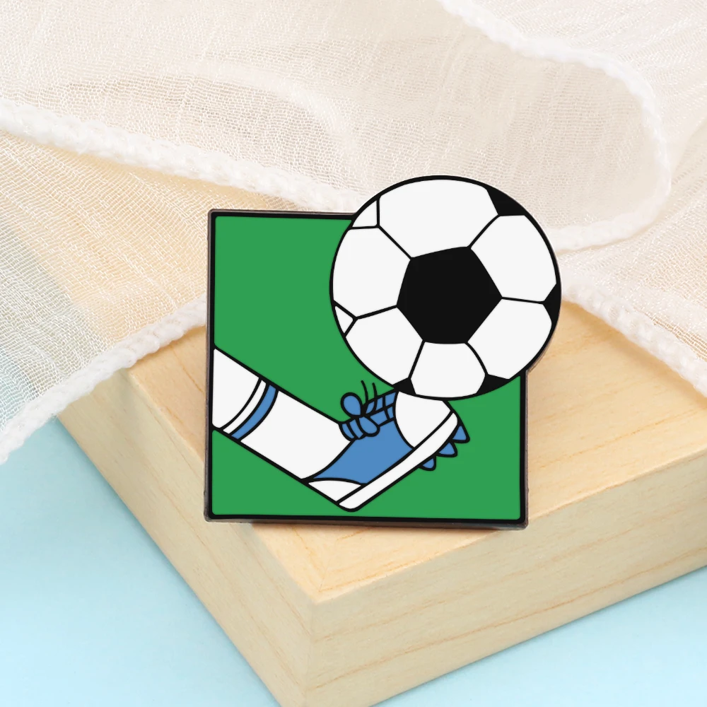 Fashion Sports Ball Lapel Pin Cartoon Football Basketball Volleyball Badminton Brooches for Women Men Kids Clothes Badge Jewelry - Image 3