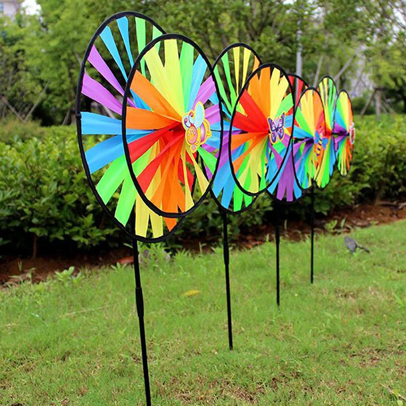 Wind Spinner Toys Double Layer Colorful Wheel