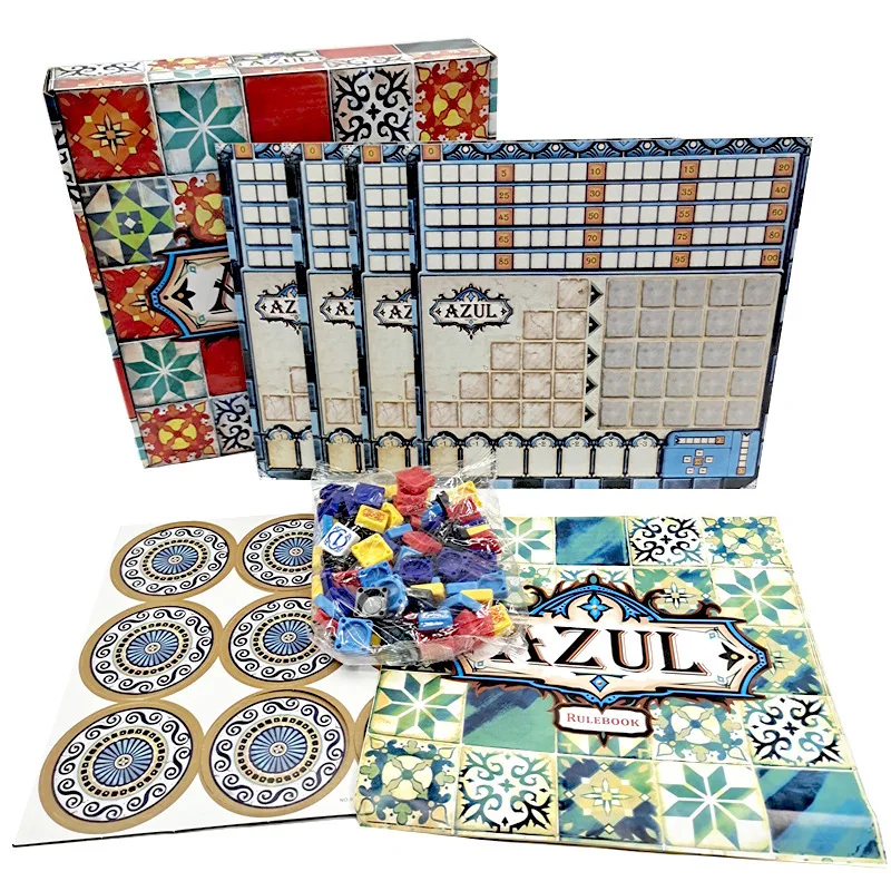 Color Brick Master AZUL English Version Flower Brick Story Chess and Card Desktop Children's Parent Child Puzzle Game 3