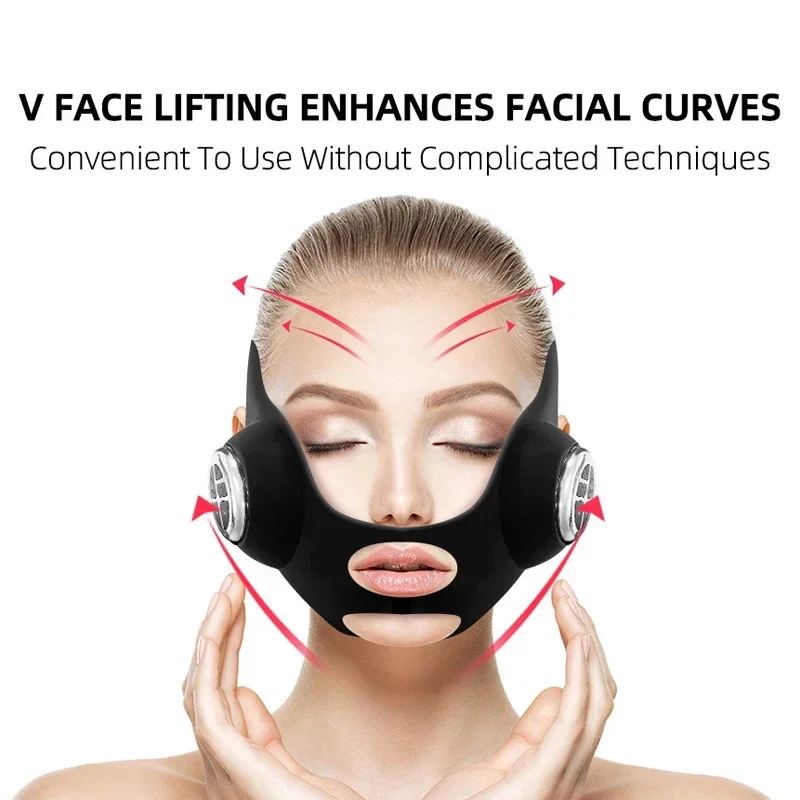 V-shaped Chin Lifting Tighten Electric Facial Mask EMS Microcurrent Vibration Anti Wrinkle Skin Care Face Massage Instrument 3