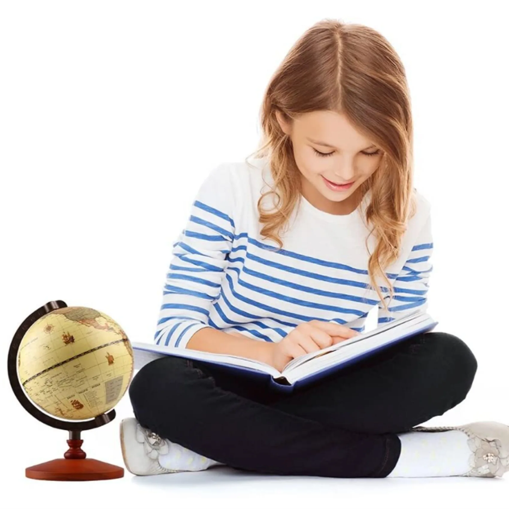 5 Inch Diameter Brown World Globe Antique Decorative Desktop Rotating Earth Geography Globe Children Gift