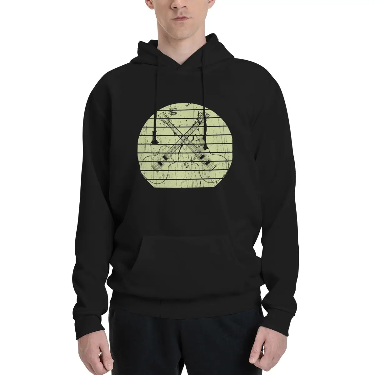 

Guitarist Musicians Acoustic Guitar Lite 4 Couples Plus Velvet Hooded Sweater Activity competition cute With hood pullover