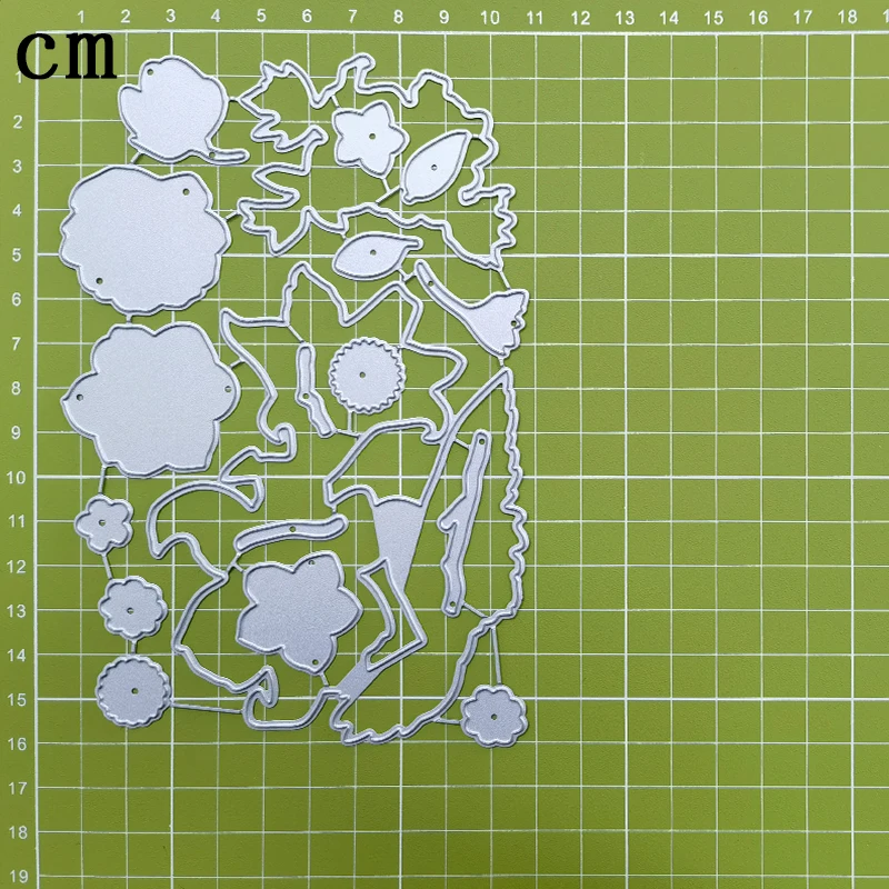 새로운 꽃 컬렉션 Yulan, Huashan, 동백, 백합, 새 3D 릴리프 플라스틱 엠보싱 폴더 및 몰드, 카드 제작, 클립