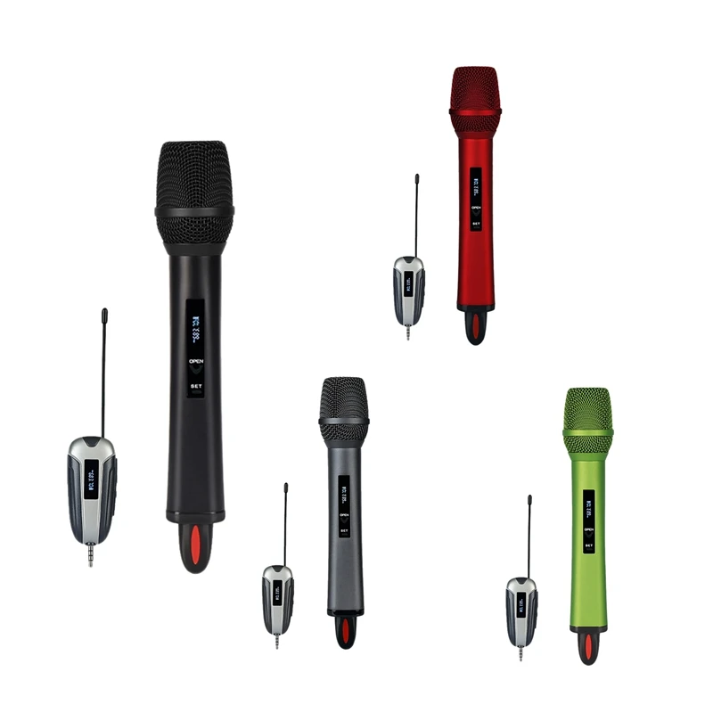 

Top Deals Wireless Microphone UHF Metal Dynamic Mic System with Rechargeable for Karaoke Singing Wedding DJ Party Speech