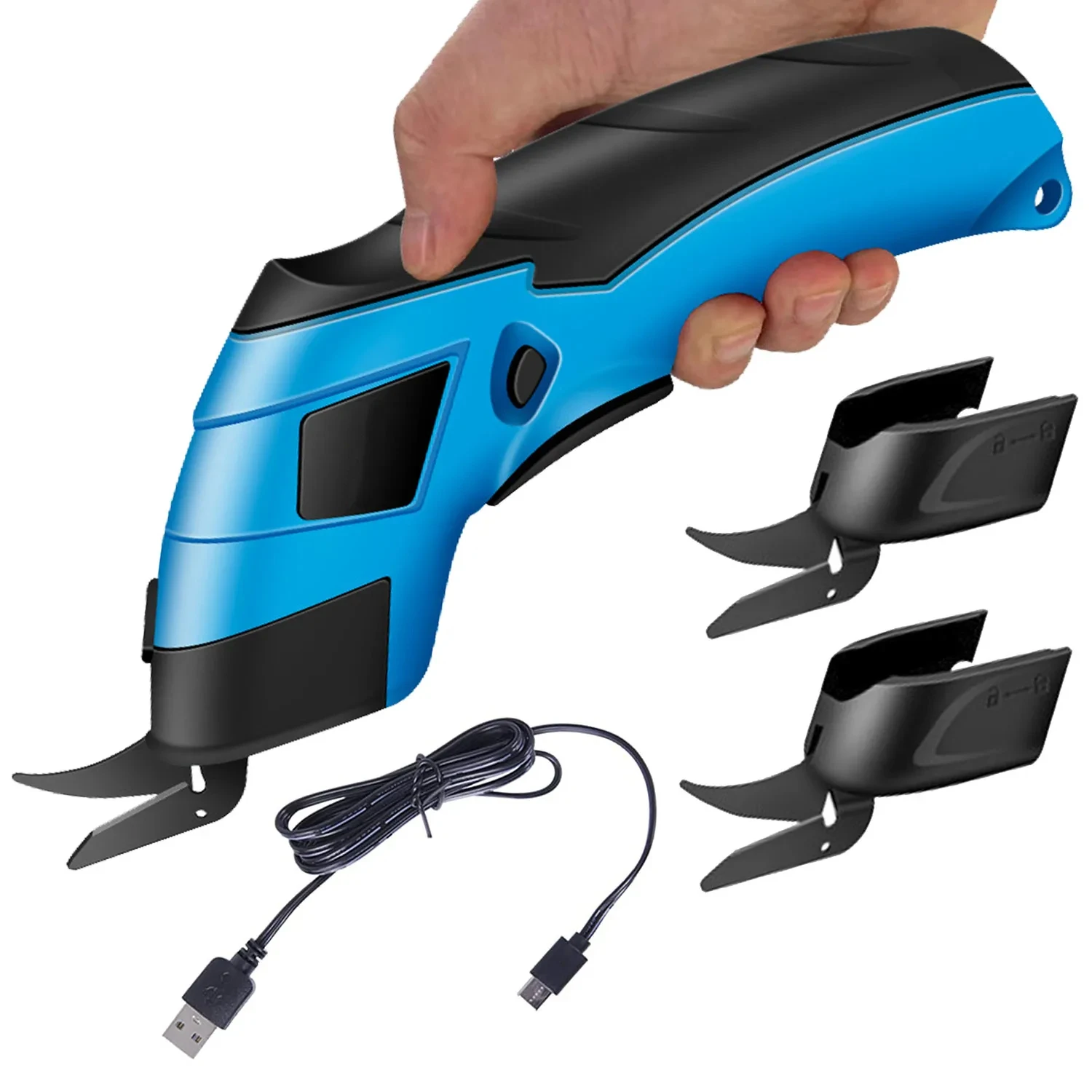 Electric Scissors Fabric Cutting Machine Leather Tailor Scissors With Tungsten Steel Blades USB Rechargeable Portable Power Tool blades hand tools practical resistance tungsten steel cutting tools fits most cutting plotter hard anti static