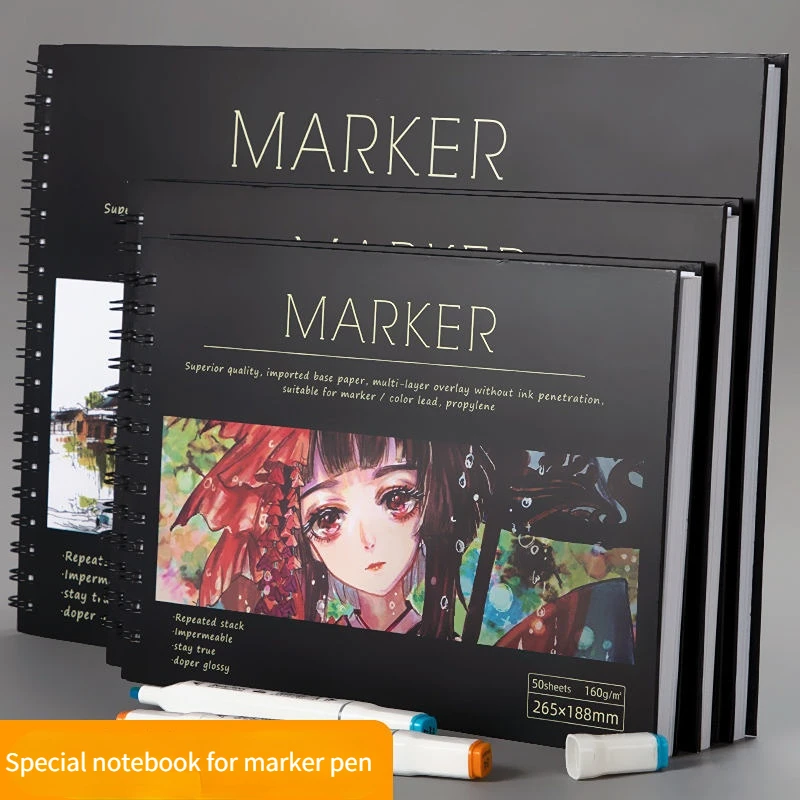 

8K/A4/16K Mark Ben Thickened Blank Inner Page Sketch Special Paper Animation Hand-painted Design Drawing Book Art Stationery