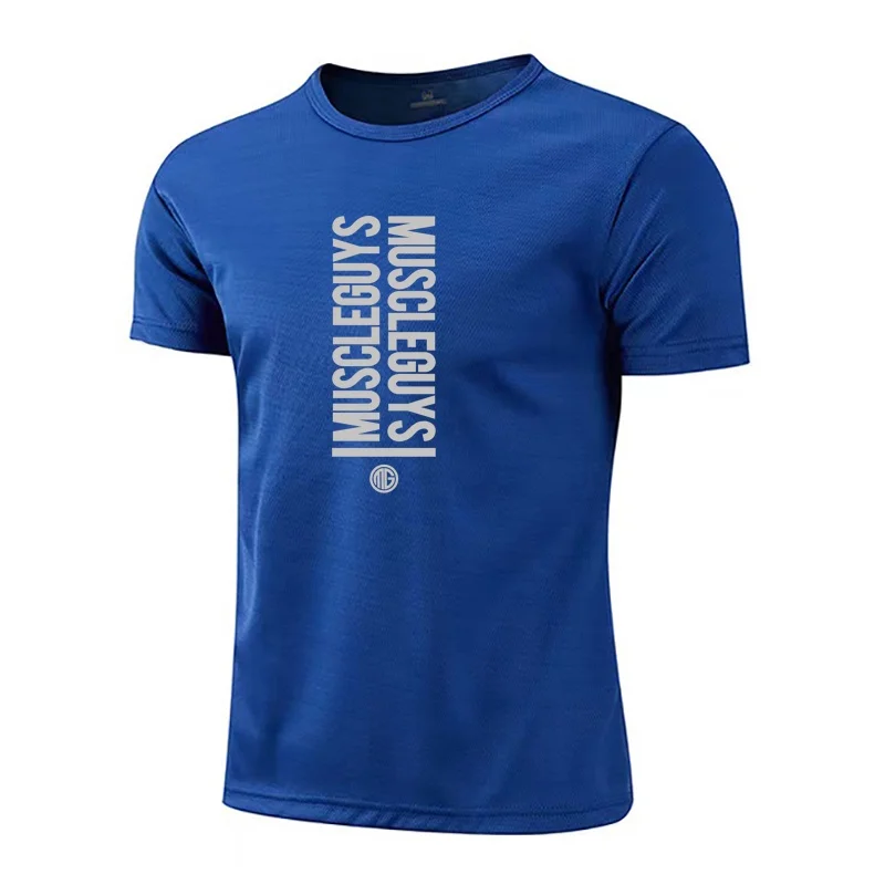 

Mens Gyms Workout Casual T Shirt Mesh Hot Selling Training Boxing Muscle Clothing Fitness T-shirt Quick Dry Slim Short Sleeve