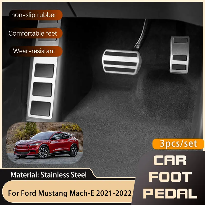 Pédales Voiture Antidérapantes Pour Ford Mustang 2015-2022 - Pédale Frein Et Accélérateur En Aluminium
