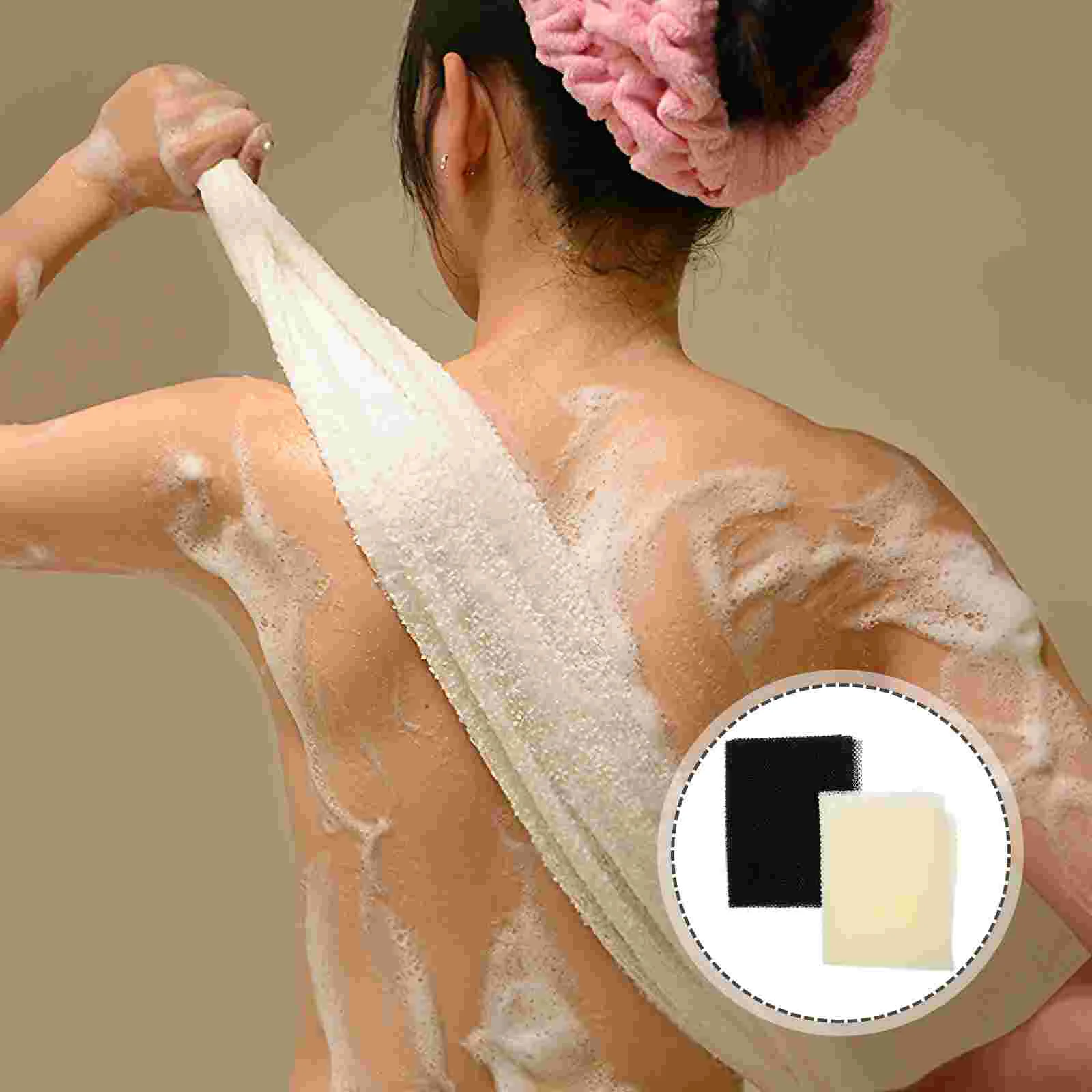 

2 Pcs African Bath Towel Cleansing Back Scrubber Body for Women Towels Convenient Skin Brush Nylon Miss