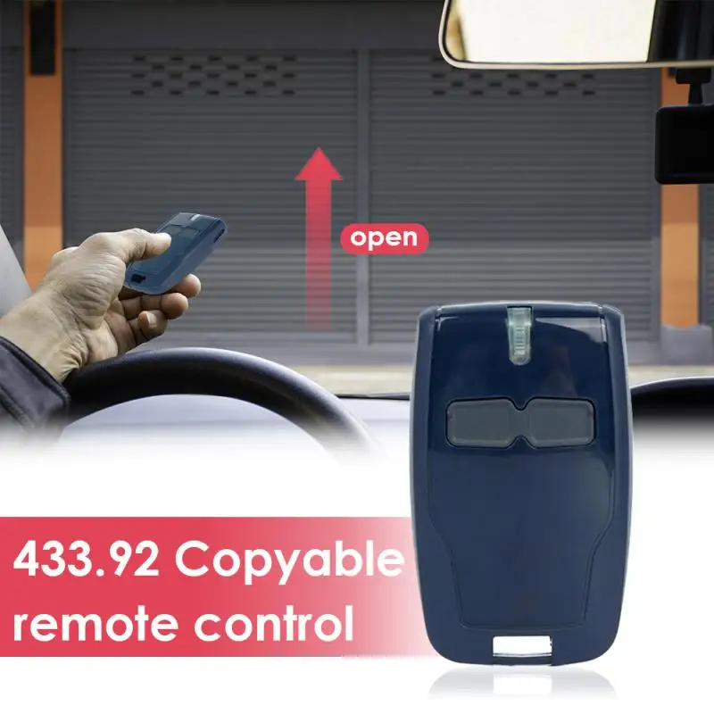 Wireless Remote Control for Electric Garage Door, Clone Copy, Remote Key, Rolling Code System, LED Light, 433.92MHz, RF