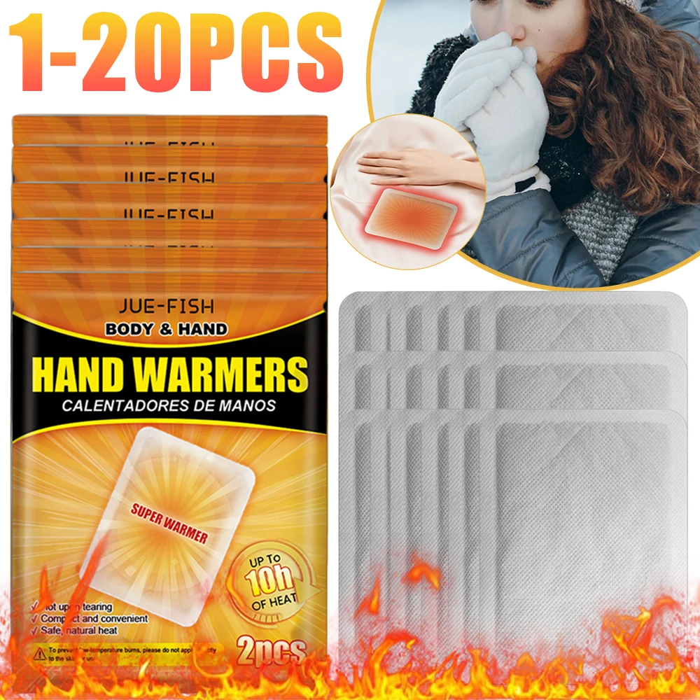 2-20PCS Warm Paste Pad Disposable Heat Pad Heating Pack Natural Odorless Self Adhesive for Winter Outdoor Activities Body Warmer