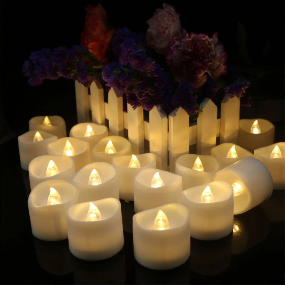 

12 Pack LED Electronic Candles Lights With Timing Function Flameless Flickering Tea Lights For Home Party Halloween Xmas Decor