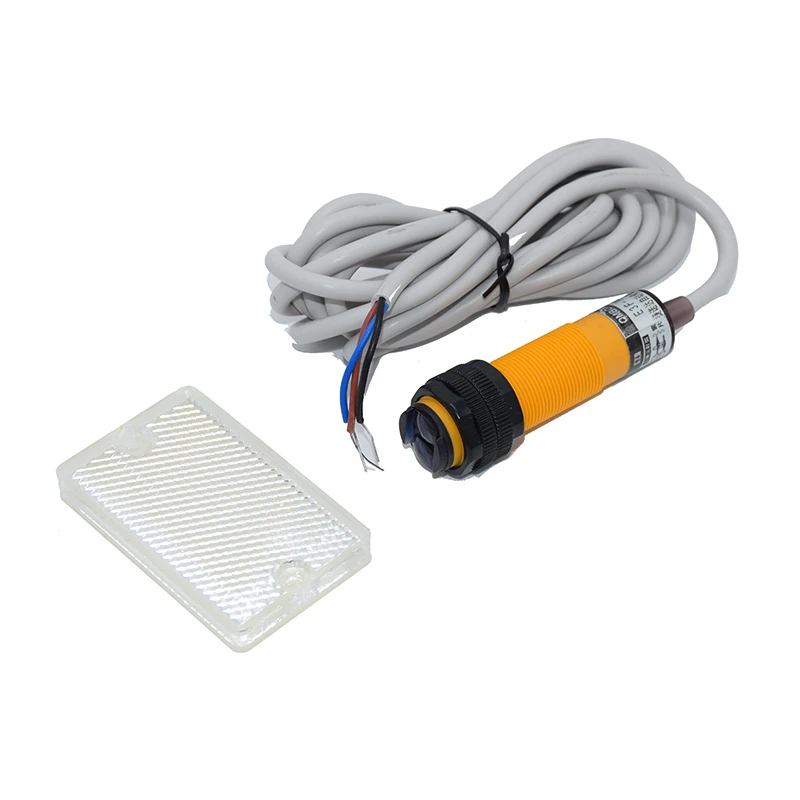 DC12-24V Reflective Photoelectric Switch Photocell NPN Output Reflex Light Barrier Max 2m Detect Distance keypad for security system