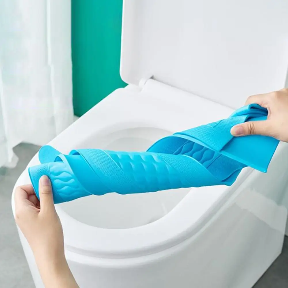 Waterproof Toilet Seat Cushion Reusable Silicone Washable Paste Foam Cover Pad Handle