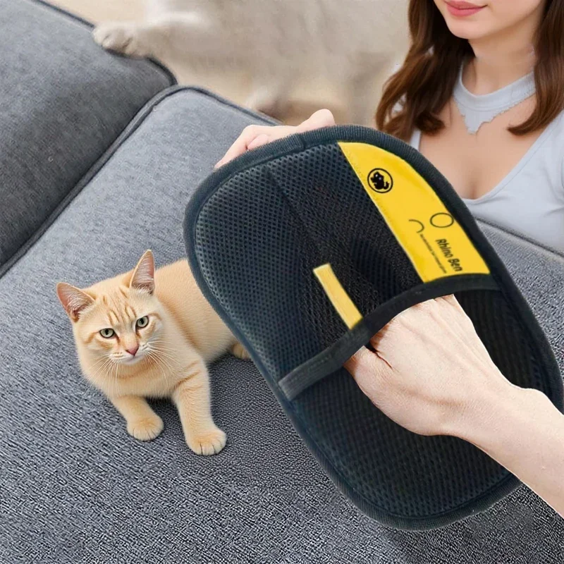 Pet Electrostatic Hair Removal Gloves Dog Cat Hair Removal Brush Gloves Adhesive Carpet Clothing Cleaning Brush